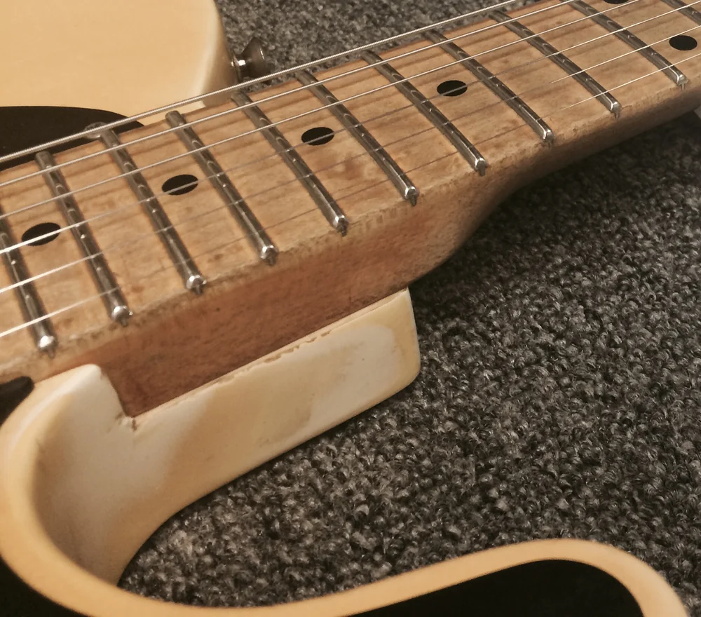 Completed jumbo refret on a vintage Telecaster